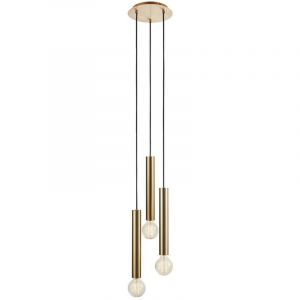 Boutica-design Markslojd SENCILLO Sencillo Cluster Drop Suspension au Plafond Rond 3 Lumières en Laiton