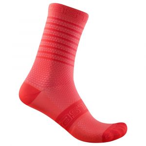 Castelli Des Chaussettes Superleggera 12 EU 39-41 Brillant Pink