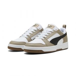 Image de Puma Mixte Rebound V6 Low Basket, White Black Ice Coffee, 36 EU