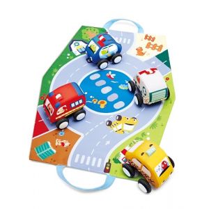 Hape Voitures à rétrofriction et Circuit lavables