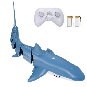 Jouet de Requin Télécommandé-Duoku-2,4 GHz-Bateau RC Hautement Simulé-Piscine et Salle de Bain-Jouet de Requin Électrique RC