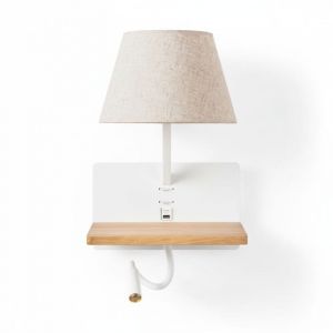 Image de Barcelona led Applique murale de lecture "Artin USB+ USBC" - Avec spot LED - Blanc