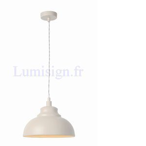 Lucide Suspension Isla - D29 cm - Crème