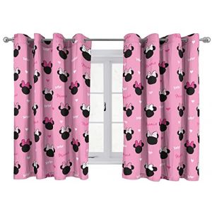 Disney 'Minnie Mousse' Rideaux - Lot de 2 panneaux imprimes - 100% Microfibre - 137x168cm