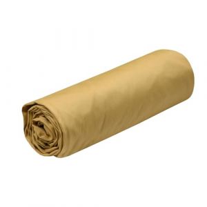 Stof Drap Housse - Taille 180x200 cm Grand Bonnet 30 cm - Qualité Percale de Coton - 100% Coton certifié Oeko-Tex - Couleur Moutarde - Modèle Elysée - Linge de lit pour Maison - Doux et Confortable