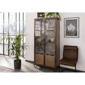 Vitrine 90x40 Manguier laqué Brun heavy industry 223