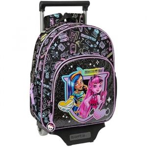 Safta School Rucksack with Wheels Monster High Black 28 x 34 x 10 cm
