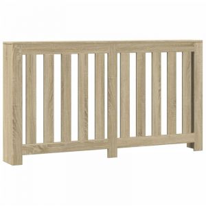 VidaXL Cache-radiateur chêne sonoma 149x20x82 cm bois d'ingénierie, bouchon de radiateur, cache-radiateur haut, radiateur à profil réduit