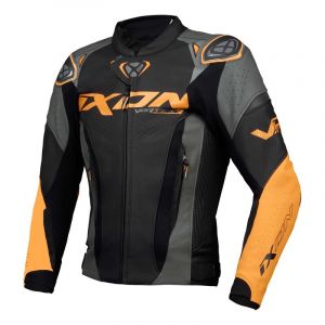 Image de Ixon Blouson cuir Vortex 3 noir/anthracite/orange- XL