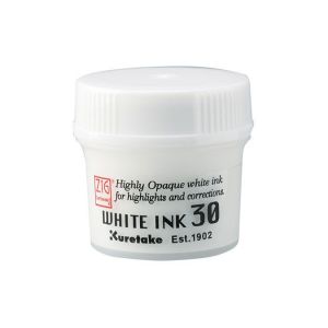 Encre japonaise Blanche opaque 30 ml - Kuretake