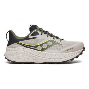 Saucony Xodus Ultra 3 Chaussure Trail Hommes - Crème, Vert Olive, Pointure 46