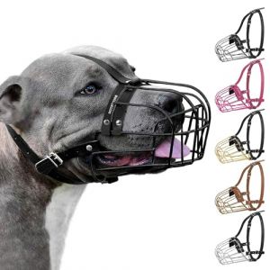Muselière pour Chien - Bronzedog - 2906 - Acier Inoxydable - Rembourrage Doux - 4 Sangles de Réglage