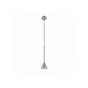 Italux Anela SN - Luminaire suspendu moderne à 1 ampoule LED, nickel satiné, GU10