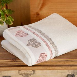 Serviette de toilette 450 g/m&sup2; VALMO - blanc cass&eacute;