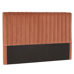 Macabane ARTHUR - T&ecirc;te de lit rembourr&eacute;e pour lits 140/160cm velours orange