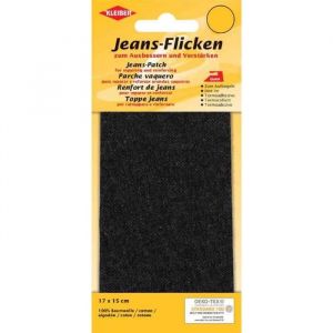 Kleiber 17 x 15 cm Patch réparation Denim pour Jeans, Noir