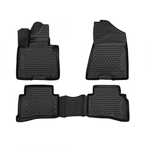 Omac Tapis de sol pour Kia Sportage 2016-2021 en caoutchouc TPE 3D Noir 4Pcs