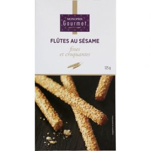Monoprix gourmet Fl&ucirc;tes fines et croquantes au s&eacute;same - La bo&icirc;te de 125g