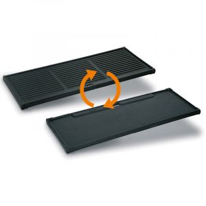 Enders Plancha-Grill réversible 1/3 pour barbecues - Fonte - Pour Barbecues KANSAS PRO 3 null Noir