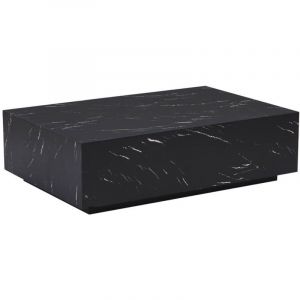 HOME DELUXE - Table basse en marbre AMIRI XXL Couleur : noir, Dimension : 120 x 35 x 80 cm