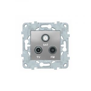 Schneider Electric Mécanisme prise TV-FM-SAT aluminium