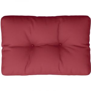 VidaXL Coussin De Palette Rouge Bordeaux 50x40x12 Cm Tissu