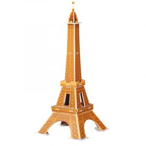 Dam Puzzle 3d en carton de la tour eiffel situ&eacute;e &agrave; paris. 20 pi&egrave;ces.