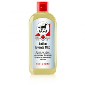 Leovet - Premiers soins MED-Lotion lavante 250 ml nettoyage plaies peau chevaux