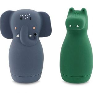 Trixie Jouets de bain aspergeur Mrs. Eléphant & Mr. Crocodile (2 pièces)