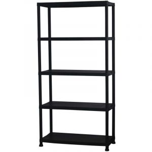 Marbueno Shelf 5 Shelves Black Plastic 90x40x180 cm Garden 10539