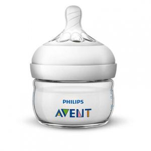 Philips Biberon Natural 2.0 60 ml 0-6 m+ SCF039/17 lot de 1 transparent Gr. jusqu'&agrave; 125ml