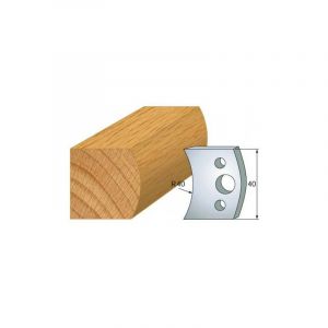 Leman Jeu de 2 contre-fers profil&eacute;s Ht.40 mm N&deg;008 -