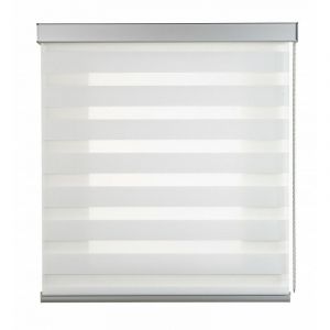 Store Jour/Nuit Alubox, store enrouleur avec finitions en aluminium de qualité supérieure, Blanc, 140 x 250 cm