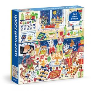 Galison Puzzle 500 pièces : Joyeux Hanukkah