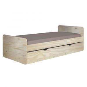 Lit gigogne Lupin Bois 90x190 cm - Bois