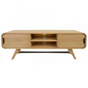 Image de Kosyform Meuble TV Chêne et Métal 2 Portes Floo