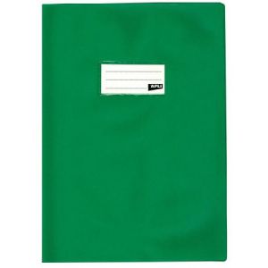 APLI 101611 - Protège-cahier grain cuir 24x32, PVC opaque 19/100e, coloris vert