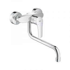 Grohe Mitigeur d'évier monocommande Eurosmart 322243 Montage mural saillie 277mm chromé