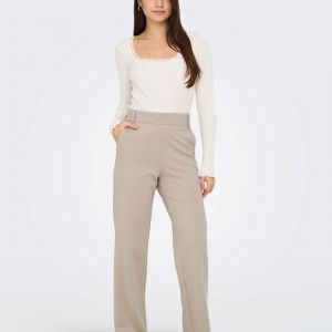 Only Pantalon Tailleur ONLPOPTRASHIFE - Gris en viscose L&eacute;a