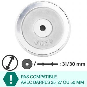 Image de Gorilla Sports Poids disque chrom&eacute; 30 kg