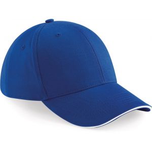 Image de Pack 50 Beechfield B20 Casquette homme Athleisure 6 panneaux Bright Royal/White