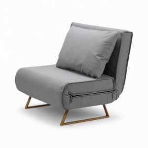 Image de Canap&eacute; Convertible d&eacute;pliable 1 place - Vahin&eacute; gris