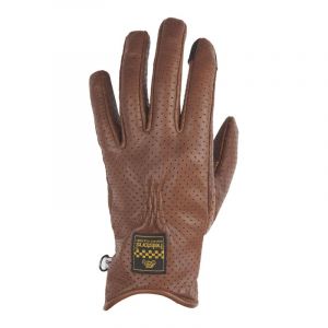Helstons Gants cuir Condor Air choco/noir- T13