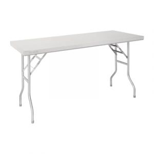 Vogue Table de travail pliante inox 1220x610x780mm