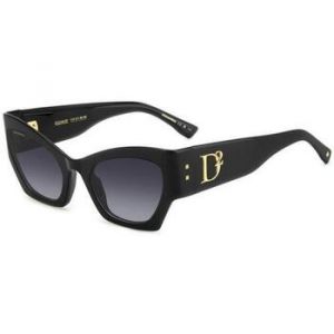 Dsquared2 Femme D2 0132/S 807/9O Lunettes de soleil Acétate Noir Gris Cat Eye Ombré