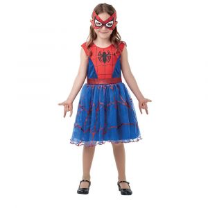 Rubie's Spider-Man officiel - Déguisement robe luxe Spider-Girl 5-6 ans