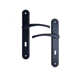 Quincadeco Poignée de porte intérieure lisea gris ral 7016 trou clé