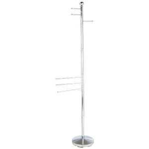 Image de Axentia 282188 - Porte peignoir et porte-serviette Romino en inox (177 cm)