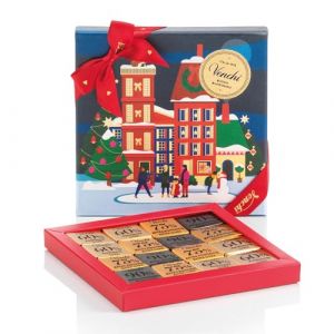 Venchi, Coffret de Noël avec 16 Mini Blend Noirs, Chocolat noir à 60%, 75% et 90%, Édition Limitée, 47 g, Sans Gluten, Sans Colorants ni Conservateurs, Vegan, Idée Cadeau de Noël