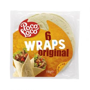 Poco loco Wraps original - Le paquet de 6, 370g